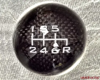 NRG Black Carbon Fiber 6 Speed Ball Style Shift Knob Universal - SK-300BC-1