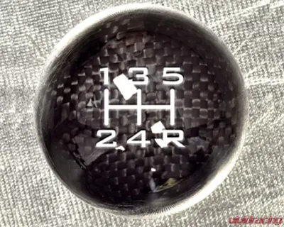 NRG Black Carbon Fiber Heavy Weight Ball Style Shift Knob Honda - SK-300BC-2-W