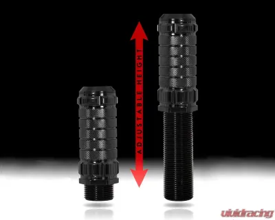 NRG Black M10 x 1.25 Stealth Adjustable Shift Knob Universal - SK-500BK-1