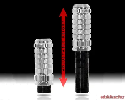 NRG Silver M10 x 1.25 Stealth Adjustable Shift Knob Universal - SK-500SL-1