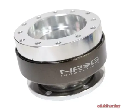 NRG Quick Release Gen 1.5 Silver Body Chrome Ring SFI SPEC 42.1 - SRK-200-1SL