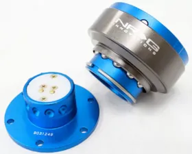 NRG Quick Release Gen 2.0 Blue Body Titanium Chrome Ring