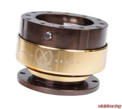 NRG Quick Release Gen 2.0 Bronze Body Chrome Gold Ring - SRK-200BR-CG