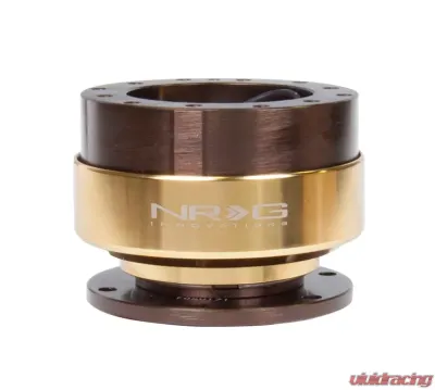 NRG Quick Release Gen 2.0 Bronze Body Chrome Gold Ring - SRK-200BR-CG