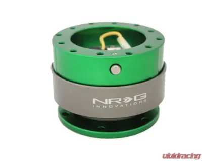 NRG Quick Release Gen 2.0 Green Body Titanium Chrome Ring - SRK-200GN