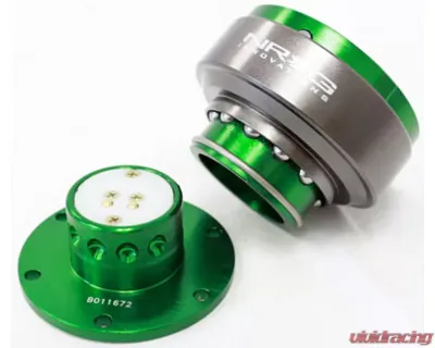 NRG Quick Release Gen 2.0 Green Body Titanium Chrome Ring - SRK-200GN