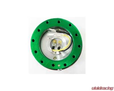 NRG Quick Release Gen 2.0 Green Body Titanium Chrome Ring - SRK-200GN