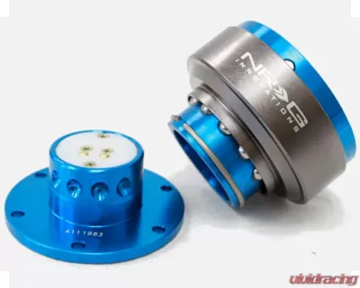 NRG Quick Release Gen 2.0 New Blue Body Titanium Chrome Ring - SRK-200NB