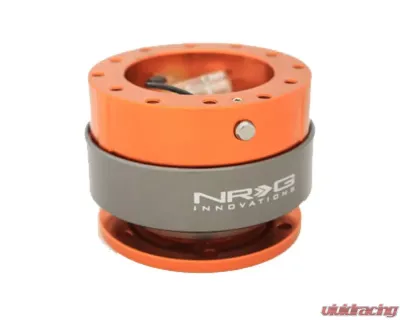 NRG Quick Release Gen 2.0 Orange Body Titanium Chrome Ring - SRK-200OR
