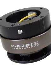 NRG Quick Release Gen 2.0 Black Body Titanium Chrome Ring 5 base-top pattern                                     - SRK-300BK - Image 2