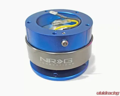 NRG Quick Release Gen 2.0 5-Hole Blue Body Titanium Chrome Ring - SRK-300BL