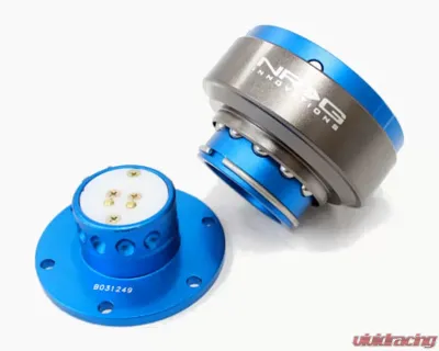 NRG Quick Release Gen 2.0 5-Hole Blue Body Titanium Chrome Ring - SRK-300BL