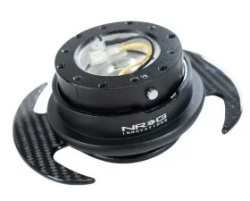 NRG Quick Release Gen 3.0 Black Body Black Ring with Carbon Fiber Handles