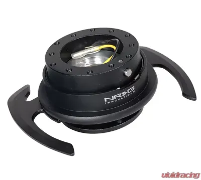 NRG Quick Release Gen 4.0 Black Body Black Ring with Handles - SRK-700BK