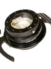 NRG Quick Release Gen 4.0 Black Body Black Ring with Carbon Fiber Handles                                     - SRK-700CF - Image 4