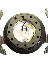 NRG Quick Release Gen 4.0 Black Body Black Ring with Carbon Fiber Handles                                     - SRK-700CF - Image 3