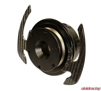 NRG Quick Release Gen 4.0 Black Body Black Ring with Carbon Fiber Handles - SRK-700CF