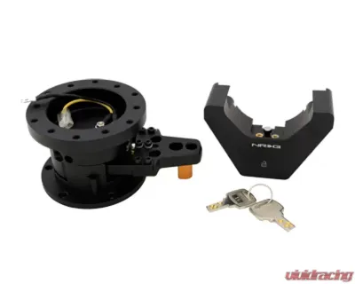 NRG Black Steering Wheel Quick Tilt System with Lock Universal - SRT-100BK