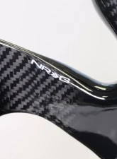 NRG Carbon Fiber Steering Wheel 320mm Flat Bottom Shinny Black Light Tone                                     - ST-009CF/BK - Image 5