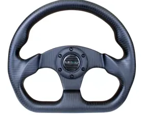 NRG Carbon Fiber Steering Wheel 320mm Flat Bottom Matte Black