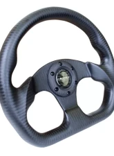 NRG Carbon Fiber Steering Wheel 320mm Flat Bottom Matte Black                                     - ST-009CF/MB - Image 2