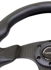 NRG Carbon Fiber Steering Wheel 320mm Flat Bottom Matte Black                                     - ST-009CF/MB - Image 3