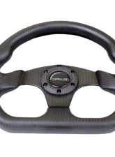 NRG Carbon Fiber Steering Wheel 320mm Flat Bottom Matte Black                                     - ST-009CF/MB - Image 4