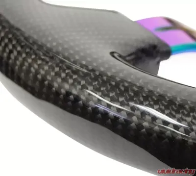 NRG Carbon Fiber Steering Wheel 350mm Neochrome Center Spoke - ST-010MC-CF