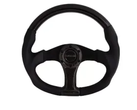 NRG Carbon Fiber Steering Wheel 350MM Aluminum-Carbon Center Carbon Flat Bottom