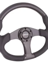 NRG Carbon Fiber Steering Wheel 350MM Aluminum-Carbon Center Carbon Flat Bottom                                     - ST-013CFCF - Image 3