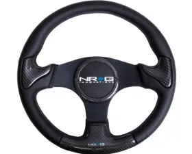 NRG Carbon Fiber Steering Wheel 350mm Black Frame Black Stitching