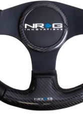 NRG Carbon Fiber Steering Wheel 350mm Black Frame Black Stitching                                     - ST-014CFBK - Image 3
