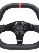 NRG Carbon Fiber Steering Wheel 320MM Black Carbon Fiber Leather Red Center Mark                                     - ST-019CF-R - Image 4