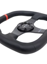 NRG Carbon Fiber Steering Wheel 320MM Black Carbon Fiber Leather Red Center Mark                                     - ST-019CF-R - Image 3