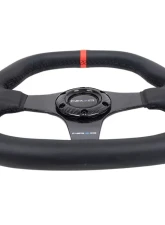 NRG Carbon Fiber Steering Wheel 320MM Black Carbon Fiber Leather Red Center Mark                                     - ST-019CF-R - Image 4
