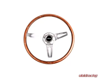 NRG Metal Accents 3 Polished Aluminum Spokes Classic Wood Grain Wheel Universal - ST-065