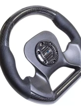 NRG Carbon Fiber Steering Wheel with Leather Accent 320mm 2-Tone Carbon                                     - ST-X10CF - Image 2