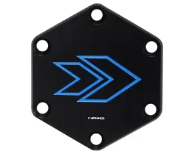NRG Hexagonal Horn Delete Button Steering Wheel Cap Arrow Logo engraved Black