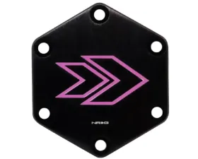 NRG Hexagonal Horn Delete Button Steering Wheel Cap Arrow Logo engraved Purple