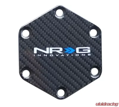 NRG Hexagonal Horn Delete Button Steering Wheel Cap Carbon Fiber - STR-630CF