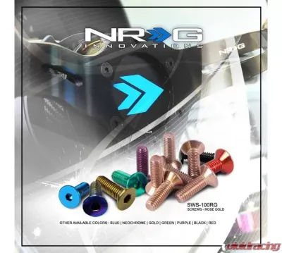 NRG Steering Wheel Screw Kit Upgrade Chrome Gold Conical - SWS-100CG