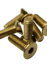 NRG Steering Wheel Screw Kit Upgrade Chrome Gold Conical                                     - SWS-100CG - Image 2