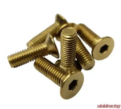 NRG Steering Wheel Screw Kit Upgrade Chrome Gold Conical - SWS-100CG