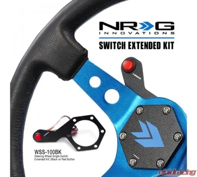 NRG Steering Single Switch Extended Kit Black - WSS-100BK
