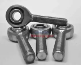 Steinjager 4 Pack MXM-16L-F Spherical Rod Ends Bearing Male 1 inch -14 LH x 1 inch Ball ID Slotted Nylon Bearing Race Bright Chrome Plated Finish