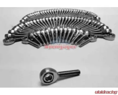 Steinjager 90 Pack MXML-8 Spherical Rod Ends Bearing Male 0.5-20 LH x 0.5 Ball ID Slotted Nylon Bearing Race Bright Chrome Plated Finish - J0014613