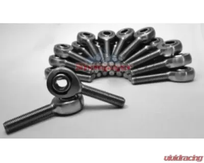 Steinjager 30 Pack MXML-12 Spherical Rod Ends Bearing Male 0.75-16 LH x 0.75 Ball ID Slotted Nylon Bearing Race Bright Chrome Plated Finish - J0014736