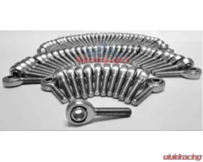 Steinjager 80 Pack MXML-6 Spherical Rod Ends Bearing Male 0.375-24 LH x 0.375 Ball ID Slotted Nylon Bearing Race Bright Chrome Plated Finish - J0014811