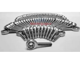 Steinjager 80 Pack MXM-6 Spherical Rod Ends Bearing Male 0.375-24 RH x 0.375 Ball ID Slotted Nylon Bearing Race Bright Chrome Plated Finish