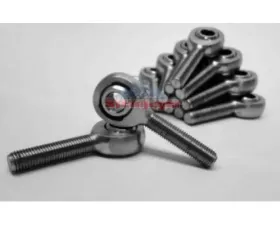 Steinjager 12 Pack MXM-14 Spherical Rod Ends Bearing Male 0.875-14 RH x 0.875 Ball ID Slotted Nylon Bearing Race Bright Chrome Plated Finish